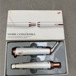 T3 Whirl Convertible Curling Wand in White and Rose Gold